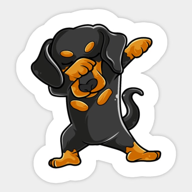 Dabbing dachshund sale